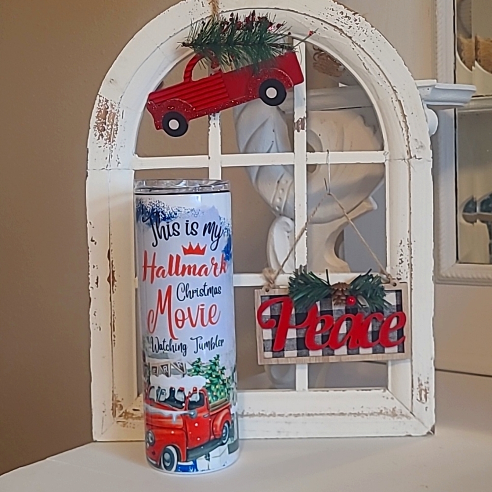 Hallmark Christmas movie 20 oz Tumblr Little Red truck